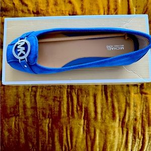 Michael Kors never worn ballet flat vintage blue suede